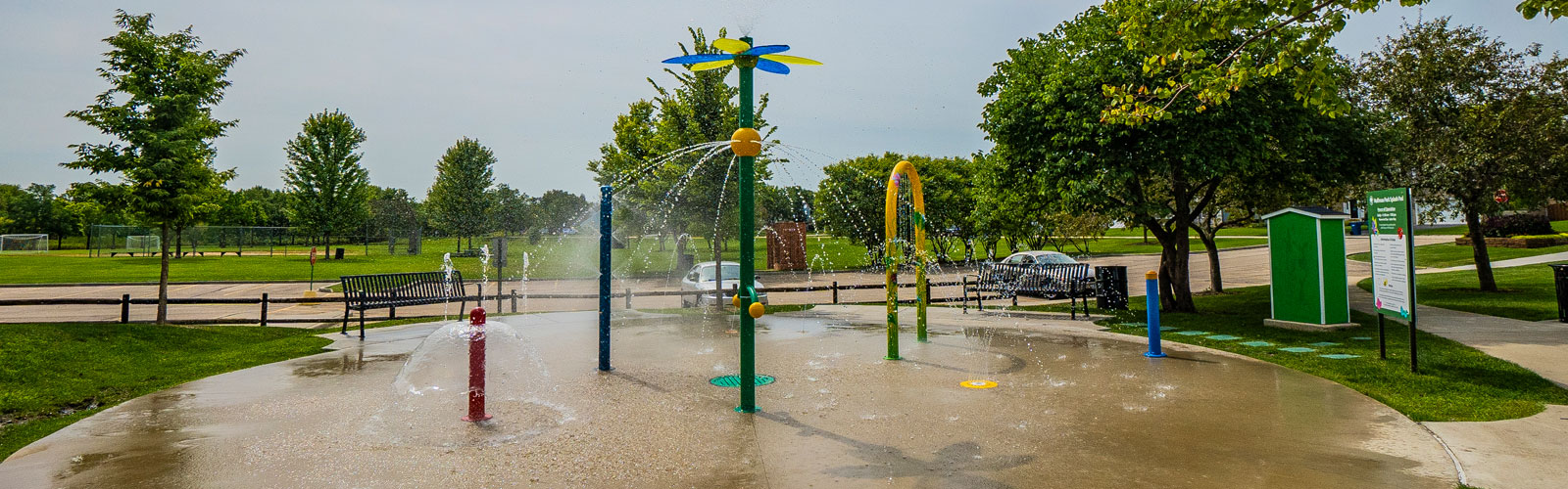 Splash Pad at Huffman Park Dundee Township Park District